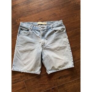 Arizona Bermuda Denim Shorts Broken in Men's 38 Cotton Jorts Fits Women's L